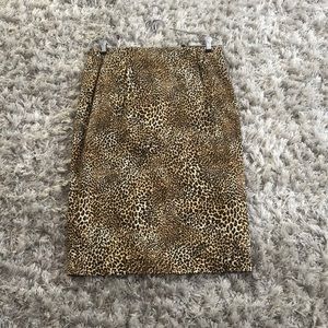 Zara Leopard Print skirt. Made in Morocco